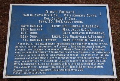 Dick's Brigade Marker image. Click for full size.