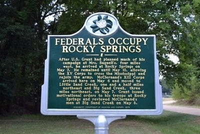 Federals Occupy Rocky Springs Marker image. Click for full size.