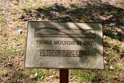 Three Mounds in One Interpretive Sign image. Click for full size.
