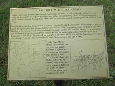 To Save the Powder River Country Marker image. Click for full size.