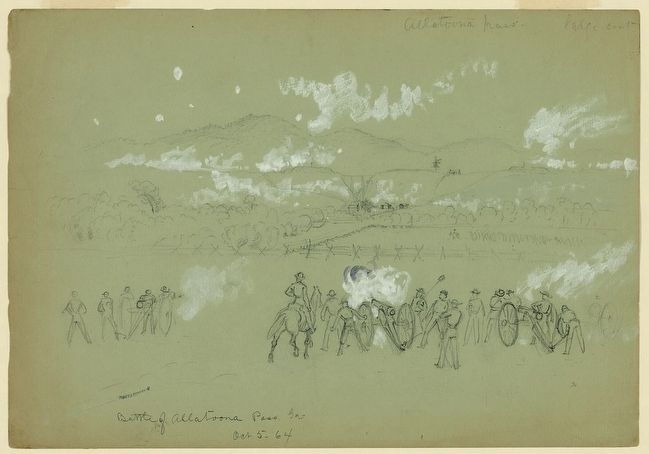 Battle of Allatoona Pass, Ga. Oct 5-64. Click for full size. Battle of Allatoona Pass, Ga. Oct 5-64 image. Click for full size.