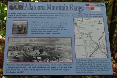 The Allatoona Mountain Range Marker image. Click for full size.