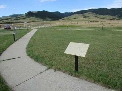 Marker on the Wagon Box Battlefield image. Click for full size.