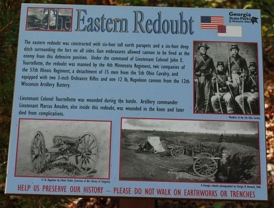 The Eastern Redoubt Marker image. Click for full size.