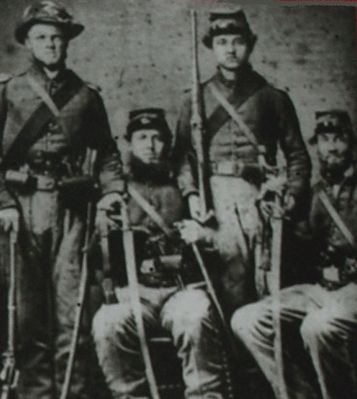 Members of the 5th Ohio Cavalry, photo from the marker. Click for full size. Members of the 5th Ohio Cavalry, photo from the marker image. Click for full size.