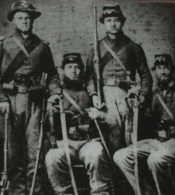 Members of the 5th Ohio Cavalry, photo from the marker image. Click for full size.