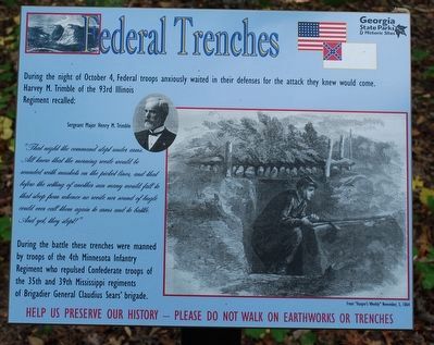 Federal Trenches Marker. Click for full size. Federal Trenches Marker image. Click for full size.