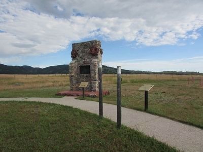 Marker on the Wagon Box Battlefield. Click for full size. Marker on the Wagon Box Battlefield image. Click for full size.