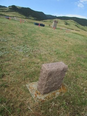 Site of Wagon Box Fight Marker. Click for full size. Site of Wagon Box Fight Marker image. Click for full size.