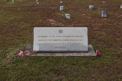 Confederate Cemetery Marker. Click for full size. Confederate Cemetery Marker image. Click for full size.