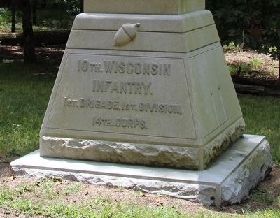 10th Wisconsin Infantry Marker image. Click for full size.