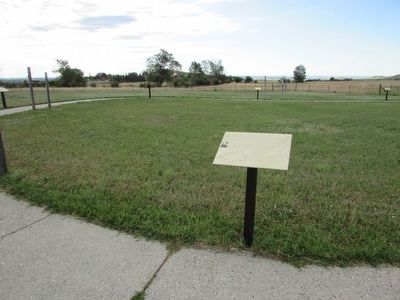 Marker at the Wagon Box Fight Historic Site image. Click for full size.