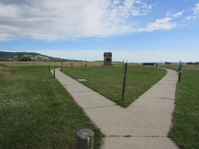 Wagon Box Fight Walking Trail. Click for full size. Wagon Box Fight Walking Trail image. Click for full size.