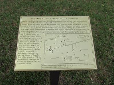 The Wagon Box Fight: Continuing Controversies Marker image. Click for full size.