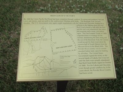 Red Cloud’s Victory Marker. Click for full size. Red Cloud’s Victory Marker image. Click for full size.