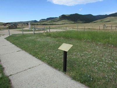 Marker at the Wagon Box Fight Historic Site. Click for full size. Marker at the Wagon Box Fight Historic Site image. Click for full size.