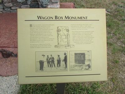 Wagon Box Monument Marker image. Click for full size.