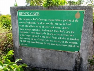 Ben's Cave Marker image. Click for full size.