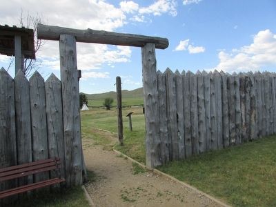 Main Gate at Fort Phil Kearny. Click for full size. Main Gate at Fort Phil Kearny image. Click for full size.
