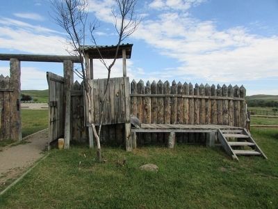 Guard Stand, Artillery Bastion and Stockade at Ft. Phil Kearny image. Click for full size.