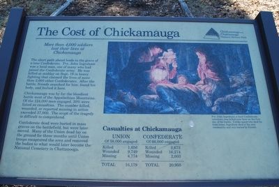 The Cost of Chickamauga Marker. Click for full size. The Cost of Chickamauga Marker image. Click for full size.