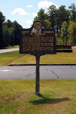 First Baptist Church in Georgia Marker. Click for full size. First Baptist Church in Georgia Marker image. Click for full size.