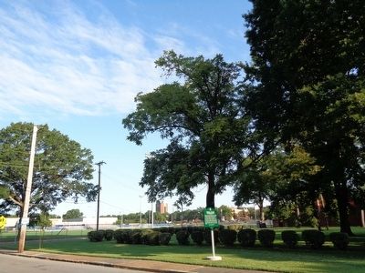 Normal Station Neighborhood Marker with the University of Memphis in the Background image. Click for full size.