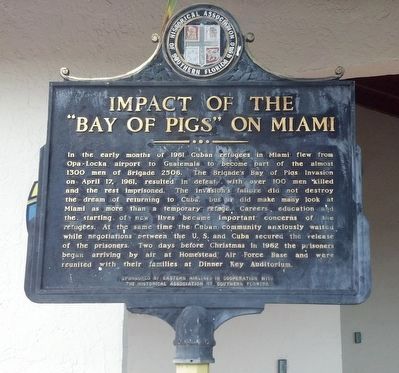 Impact of the "Bay of Pigs" on Miami Marker image. Click for full size.