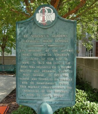 St. Vincent's Academy/Catholic High School Marker image. Click for full size.