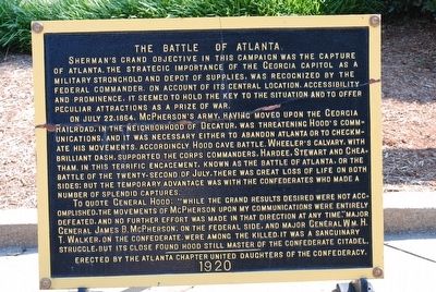 The Battle of Atlanta Marker image. Click for full size.