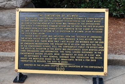 The Evacuation of Atlanta Marker image. Click for full size.