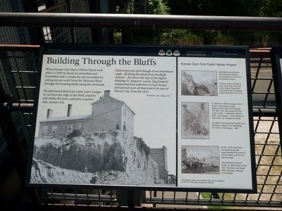 Building Through the Bluffs Marker. Click for full size. Building Through the Bluffs Marker image. Click for full size.