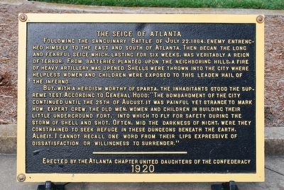 The Seige of Atlanta Marker image. Click for full size.