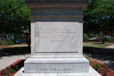 U.D.C. Confederate Soldiers Monument, reverse image. Click for full size.