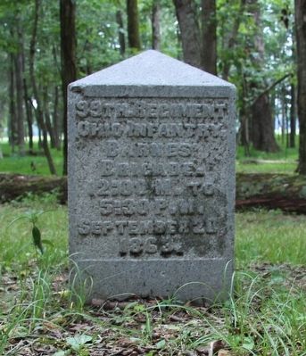 99th Ohio Infantry Marker. Click for full size. 99th Ohio Infantry Marker image. Click for full size.