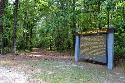 Marker Next to Remnant of the Old Trace. Click for full size. Marker Next to Remnant of the Old Trace image. Click for full size.