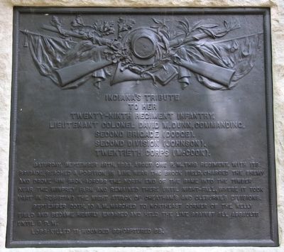 29th Indiana Infantry Marker image. Click for full size.