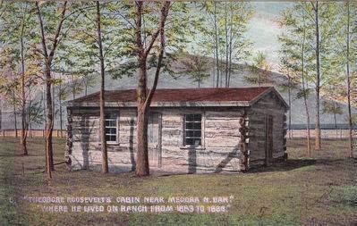 <i>"Theodore Roosevelt's Cabin Near Medora N.Dak."</i> image. Click for full size.