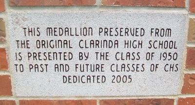 Original Clarinda High School Marker image. Click for full size.