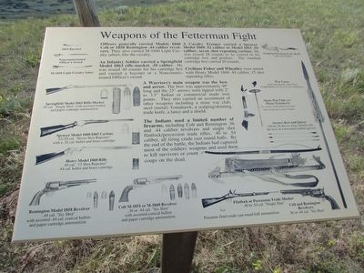 Weapons of the Fetterman Fight Marker image. Click for full size.