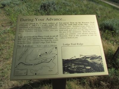 During Your Advance . . . Marker. Click for full size. During Your Advance . . . Marker image. Click for full size.