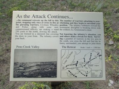 As the Attack Continues . . . Marker. Click for full size. As the Attack Continues . . . Marker image. Click for full size.