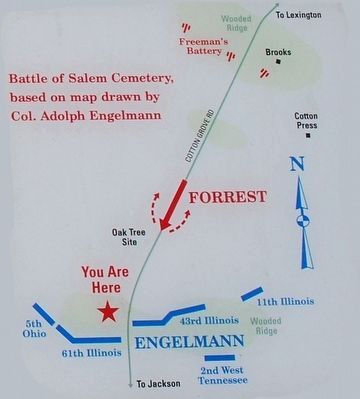 Battle of Salem Cemetery Marker Map image. Click for full size.