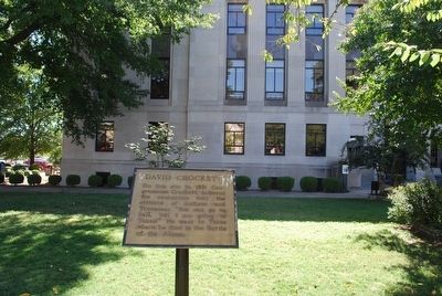 David Crockett Marker. Click for full size. David Crockett Marker image. Click for full size.