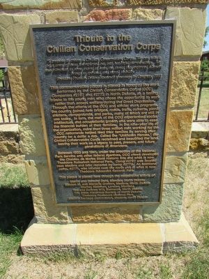 Tribute to the Civilian Conservation Corps Marker image. Click for full size.