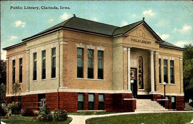 <i>Public Library, Clarinda, Iowa</i> image. Click for full size.