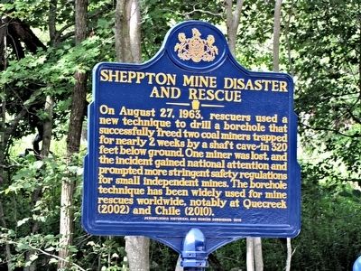 Sheppton Mine Disaster and Rescue Marker image. Click for full size.