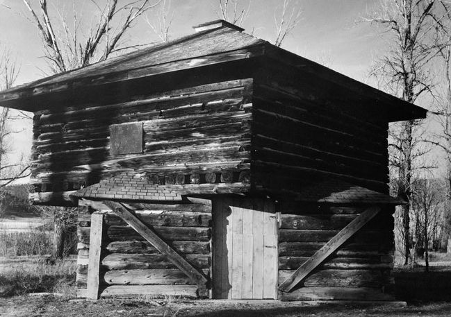 <i>SOUTH ELEVATION - Fort Logan, Blockhouse, White Sulphur Springs, Meagher County, MT</i> image. Click for full size.