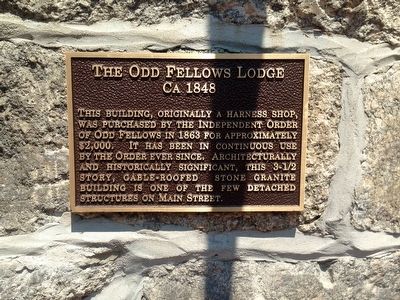 Odd Fellows Lodge Marker. Click for full size. Odd Fellows Lodge Marker image. Click for full size.