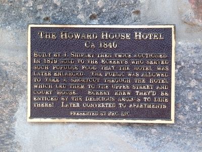 The Howard House Hotel Marker image. Click for full size.